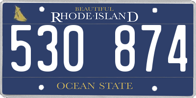 RI license plate 530874