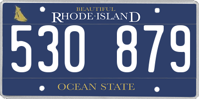 RI license plate 530879