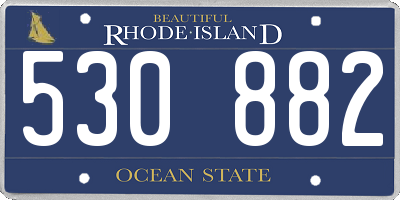 RI license plate 530882