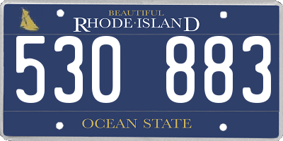 RI license plate 530883