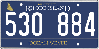 RI license plate 530884