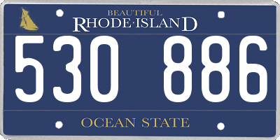 RI license plate 530886
