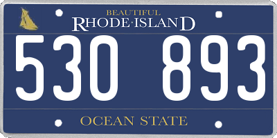 RI license plate 530893