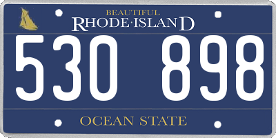 RI license plate 530898