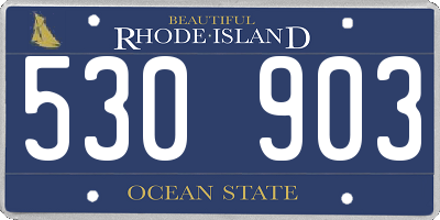 RI license plate 530903