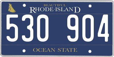 RI license plate 530904