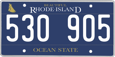 RI license plate 530905