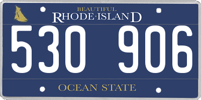 RI license plate 530906
