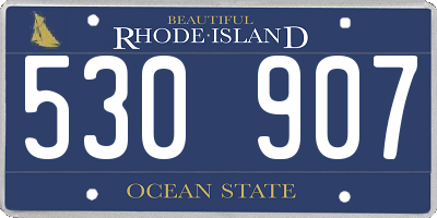 RI license plate 530907