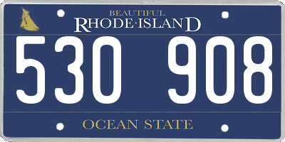 RI license plate 530908