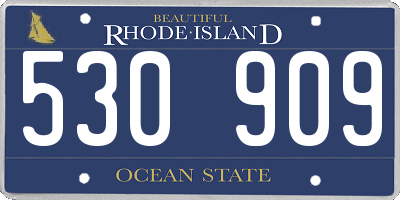 RI license plate 530909