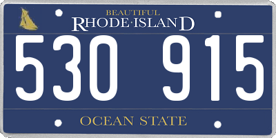 RI license plate 530915