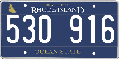 RI license plate 530916