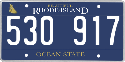 RI license plate 530917