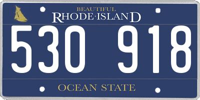 RI license plate 530918