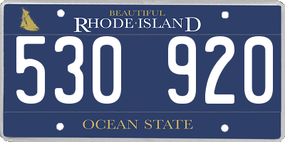 RI license plate 530920