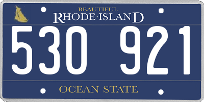 RI license plate 530921