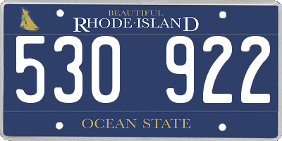 RI license plate 530922