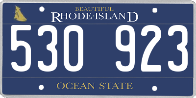 RI license plate 530923