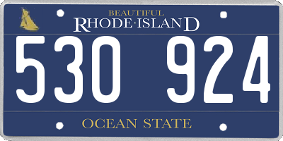 RI license plate 530924
