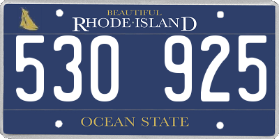 RI license plate 530925
