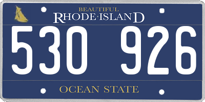 RI license plate 530926