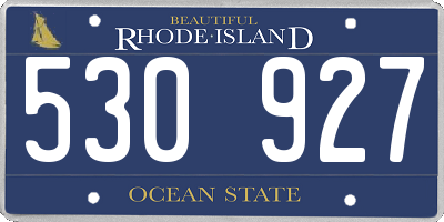 RI license plate 530927