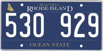 RI license plate 530929