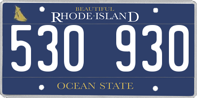 RI license plate 530930