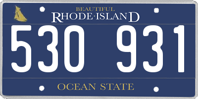 RI license plate 530931