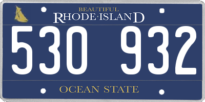 RI license plate 530932