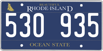 RI license plate 530935
