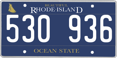 RI license plate 530936