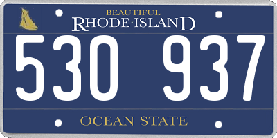 RI license plate 530937