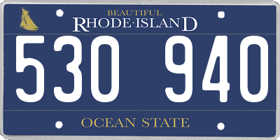 RI license plate 530940