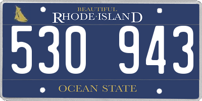 RI license plate 530943