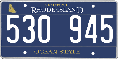RI license plate 530945