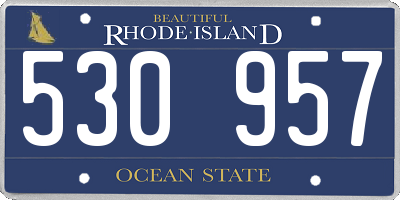 RI license plate 530957
