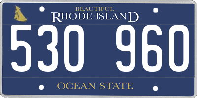 RI license plate 530960