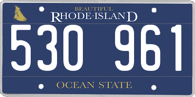 RI license plate 530961