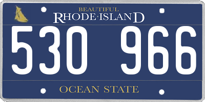 RI license plate 530966