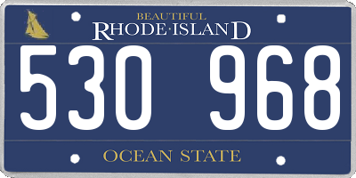 RI license plate 530968