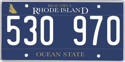 RI license plate 530970