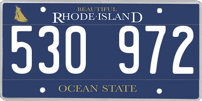 RI license plate 530972