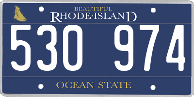 RI license plate 530974