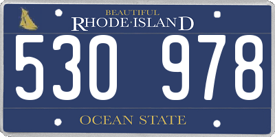 RI license plate 530978
