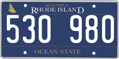 RI license plate 530980
