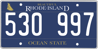 RI license plate 530997