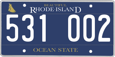 RI license plate 531002