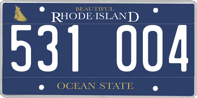 RI license plate 531004